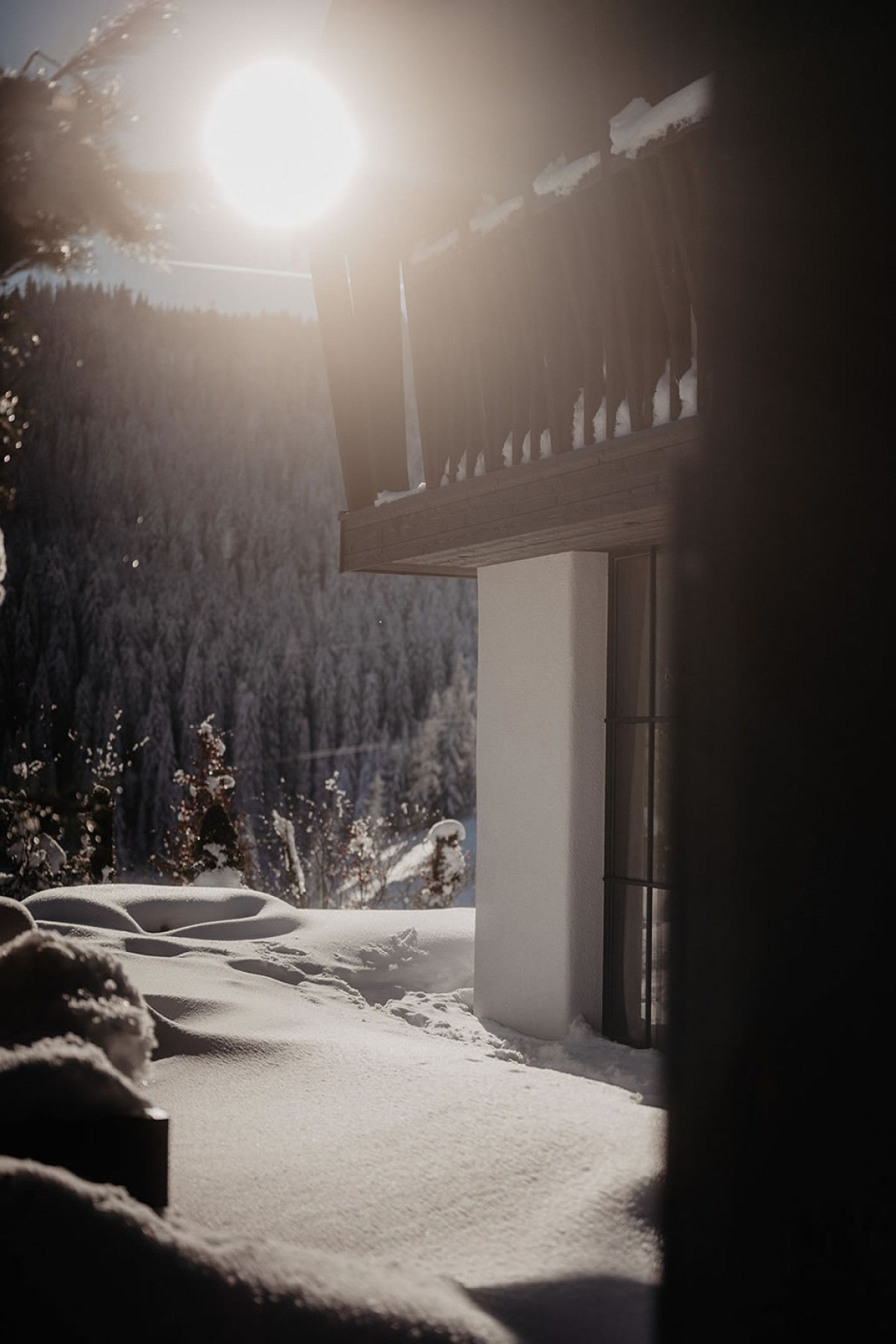Chaletsuiten im Winter